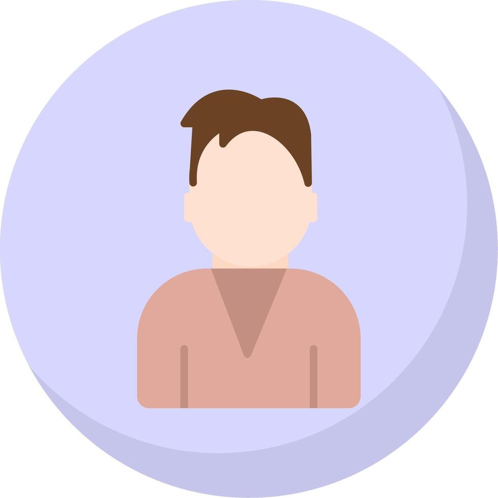 Person Avatar Flat Bubble Icon vector