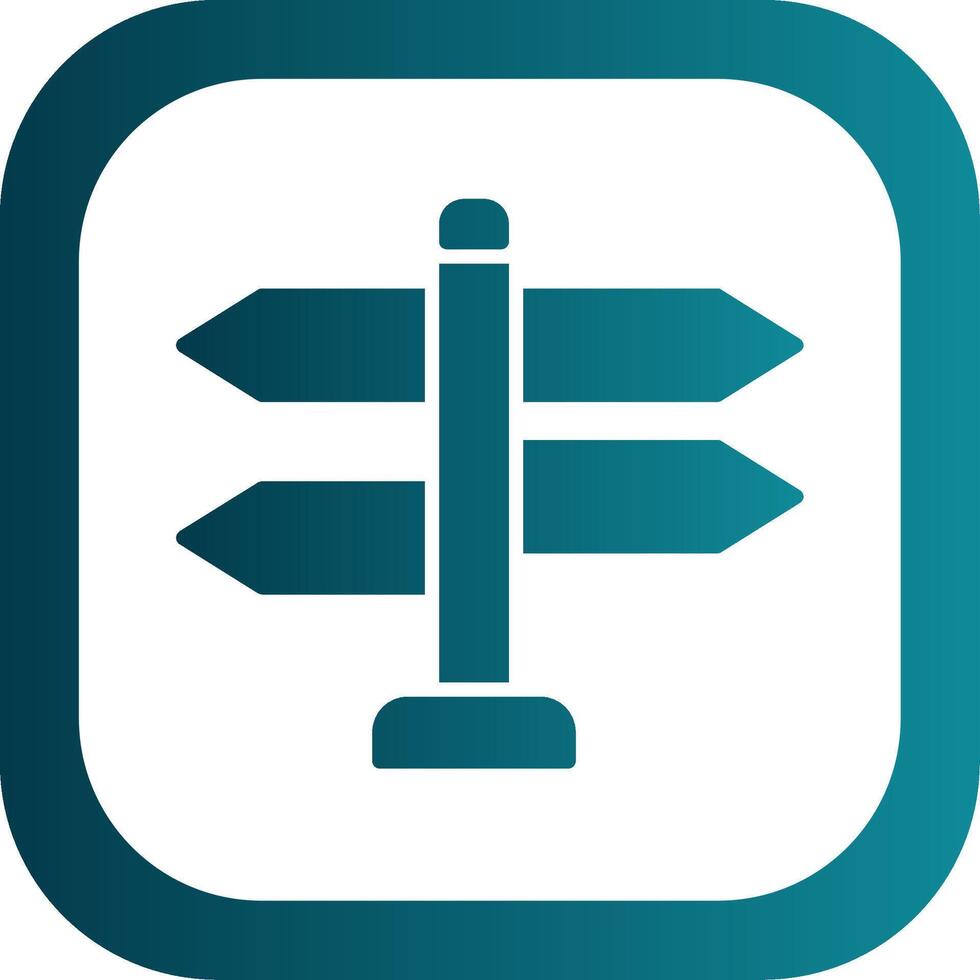 Sine Board Glyph Gradient Corner Icon vector