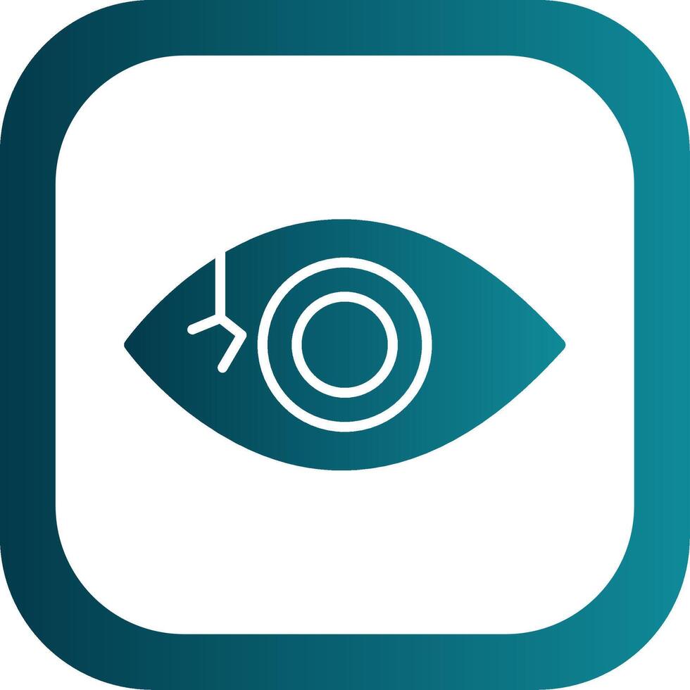 Eyeball Glyph Gradient Corner Icon vector
