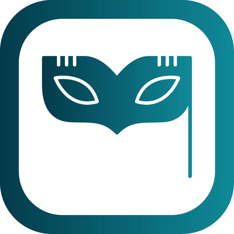 Eye Mask Glyph Gradient Corner Icon vector