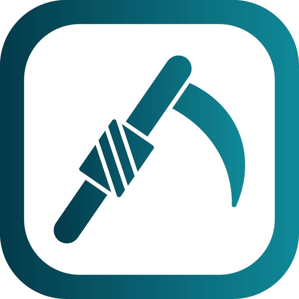 Scythe Glyph Gradient Corner Icon vector