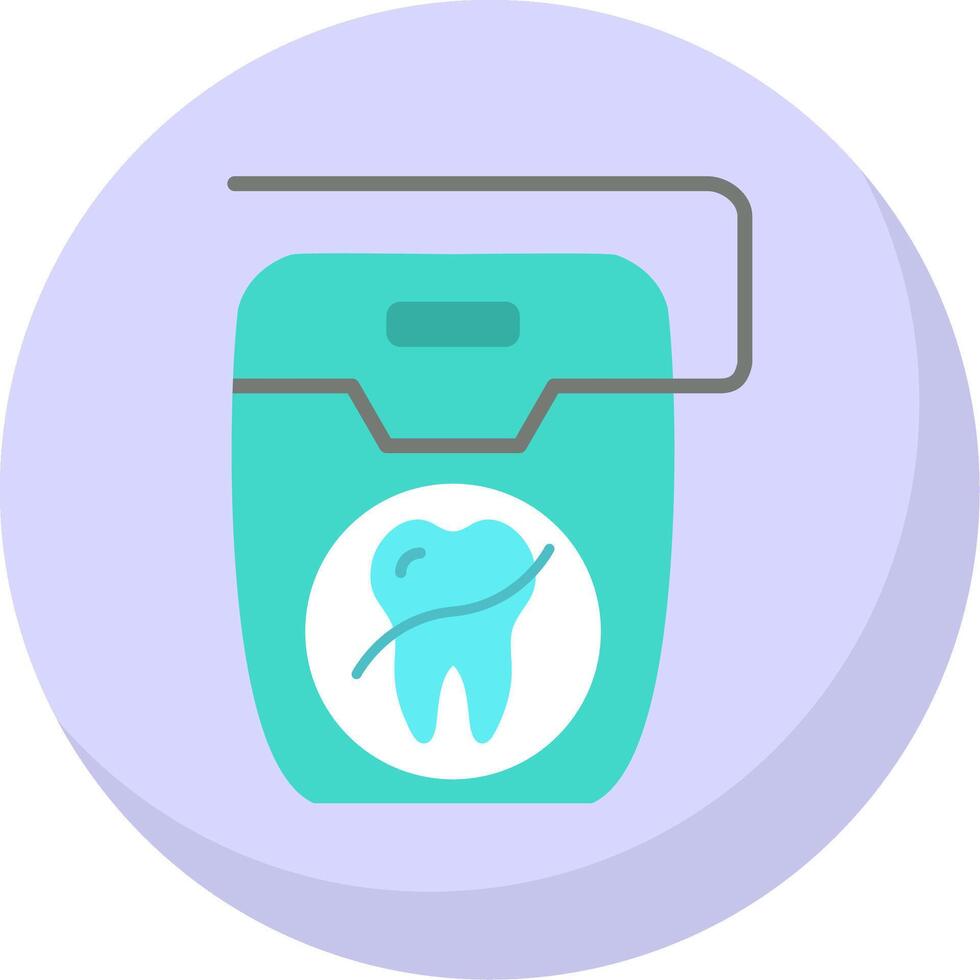 Floss Flat Bubble Icon vector