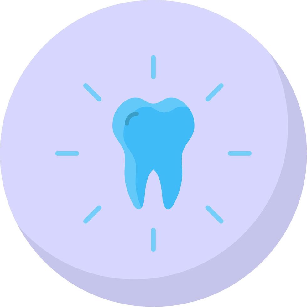 dental cuidado plano burbuja icono vector