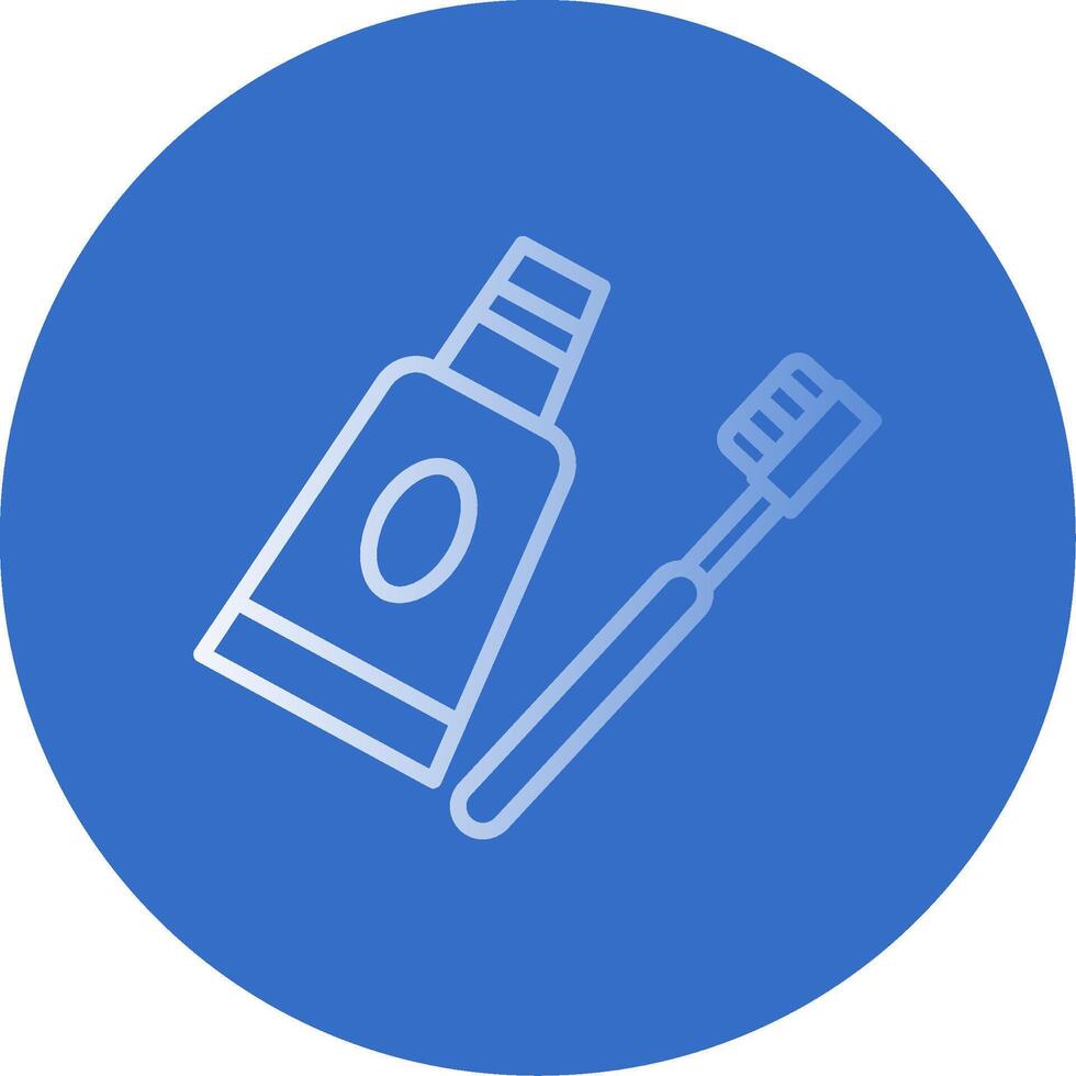 Toothpaste Flat Bubble Icon vector