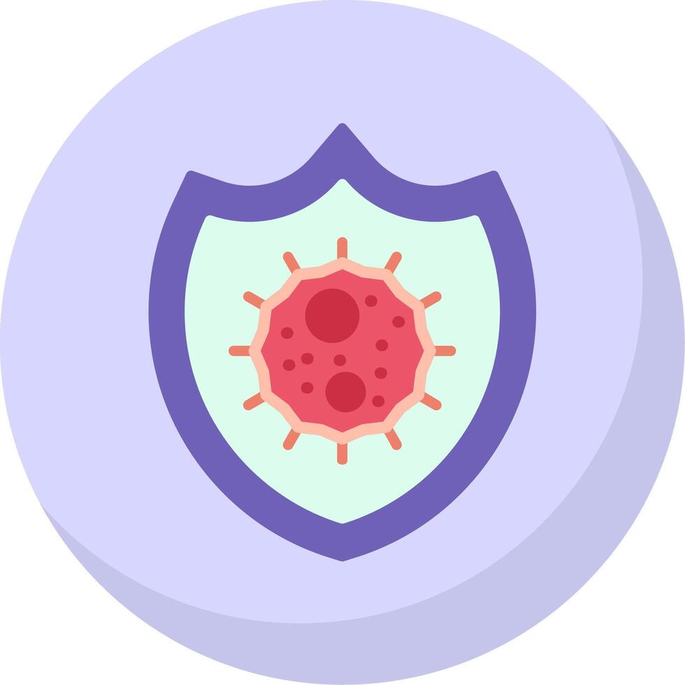 Bacteria Flat Bubble Icon vector