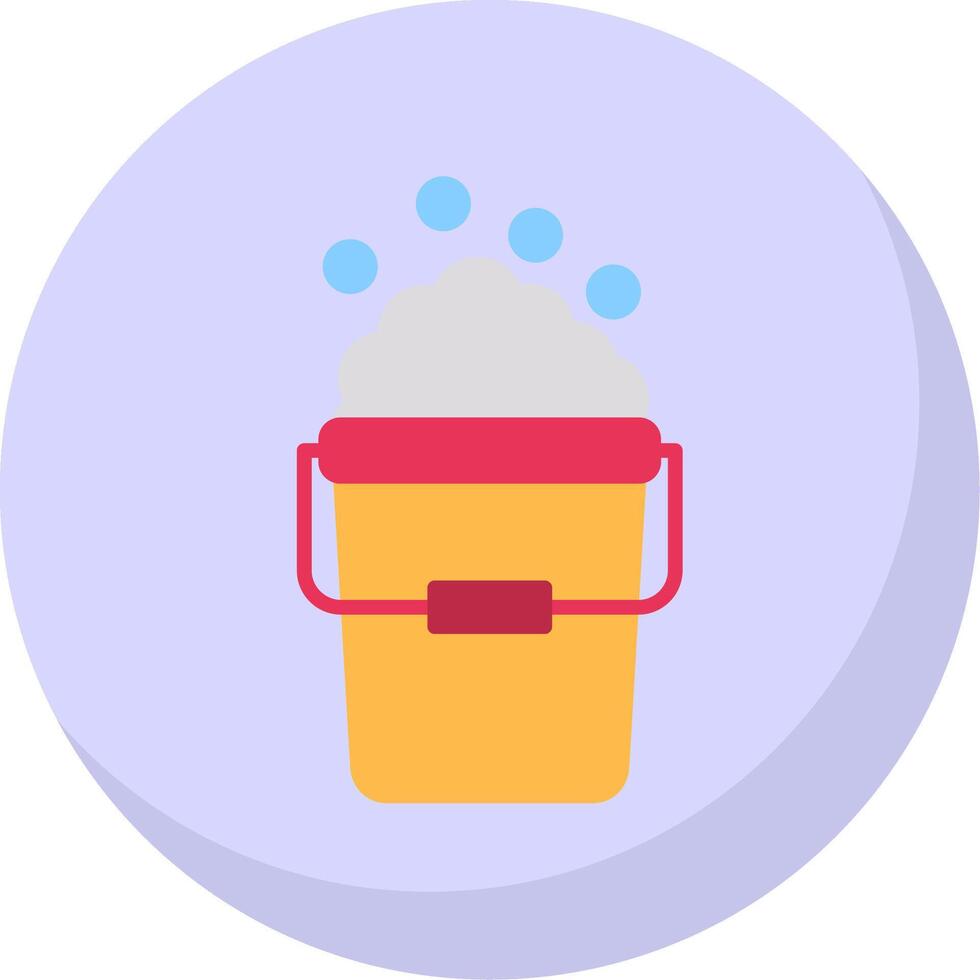 Bucket Flat Bubble Icon vector