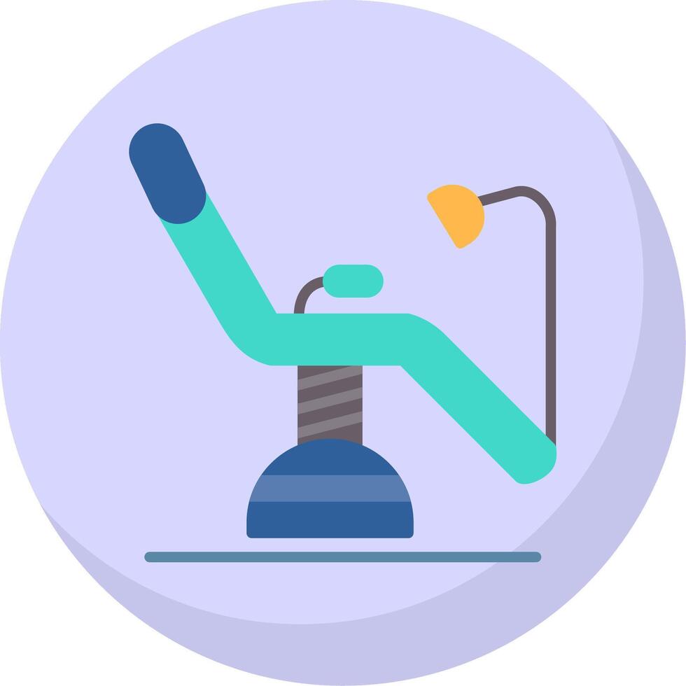 Dentist Chair Flat Bubble Icon vector