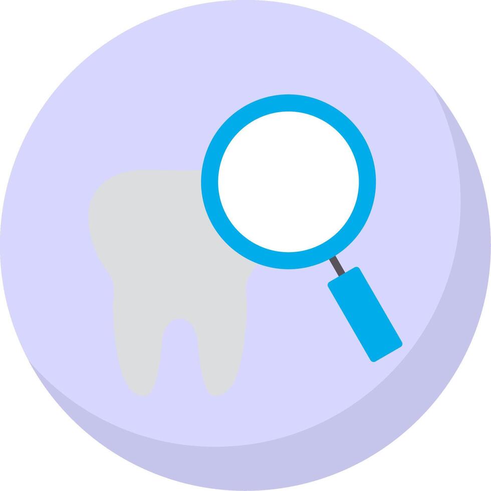 Tooth Flat Bubble Icon vector