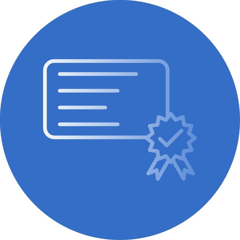 Certificate Flat Bubble Icon vector