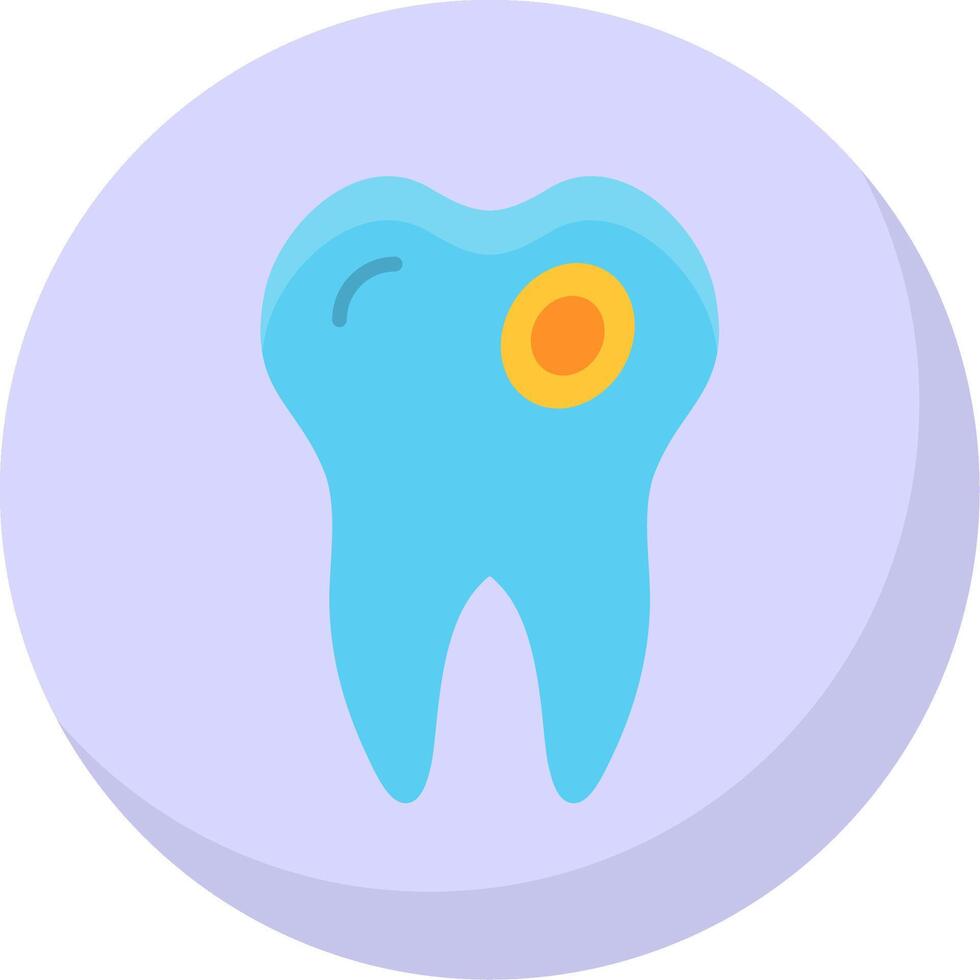 Caries Flat Bubble Icon vector