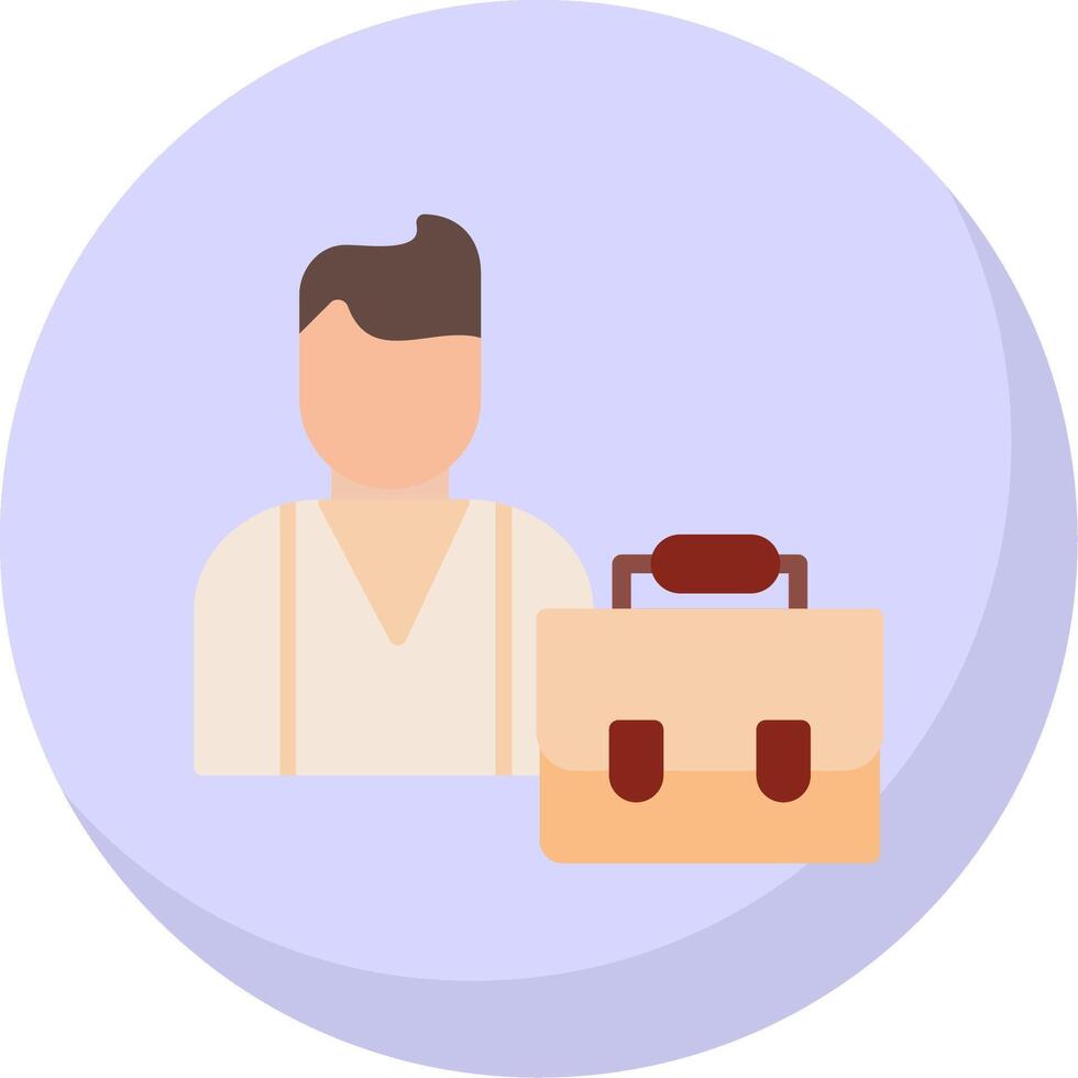 Broker Flat Bubble Icon vector