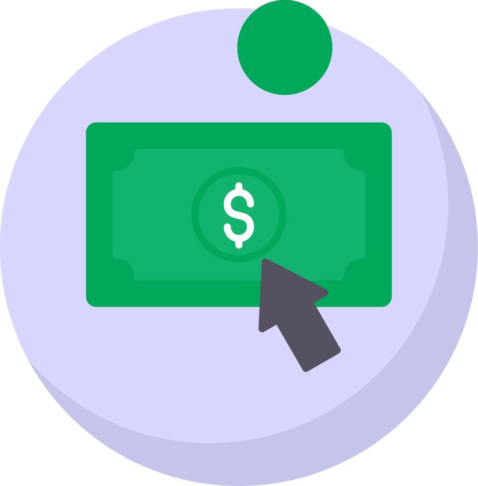 Pay Per Click Flat Bubble Icon vector