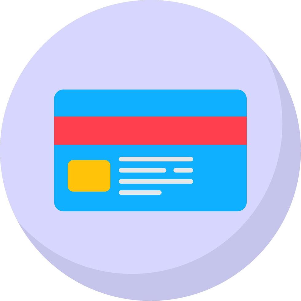 crédito tarjeta plano burbuja icono vector