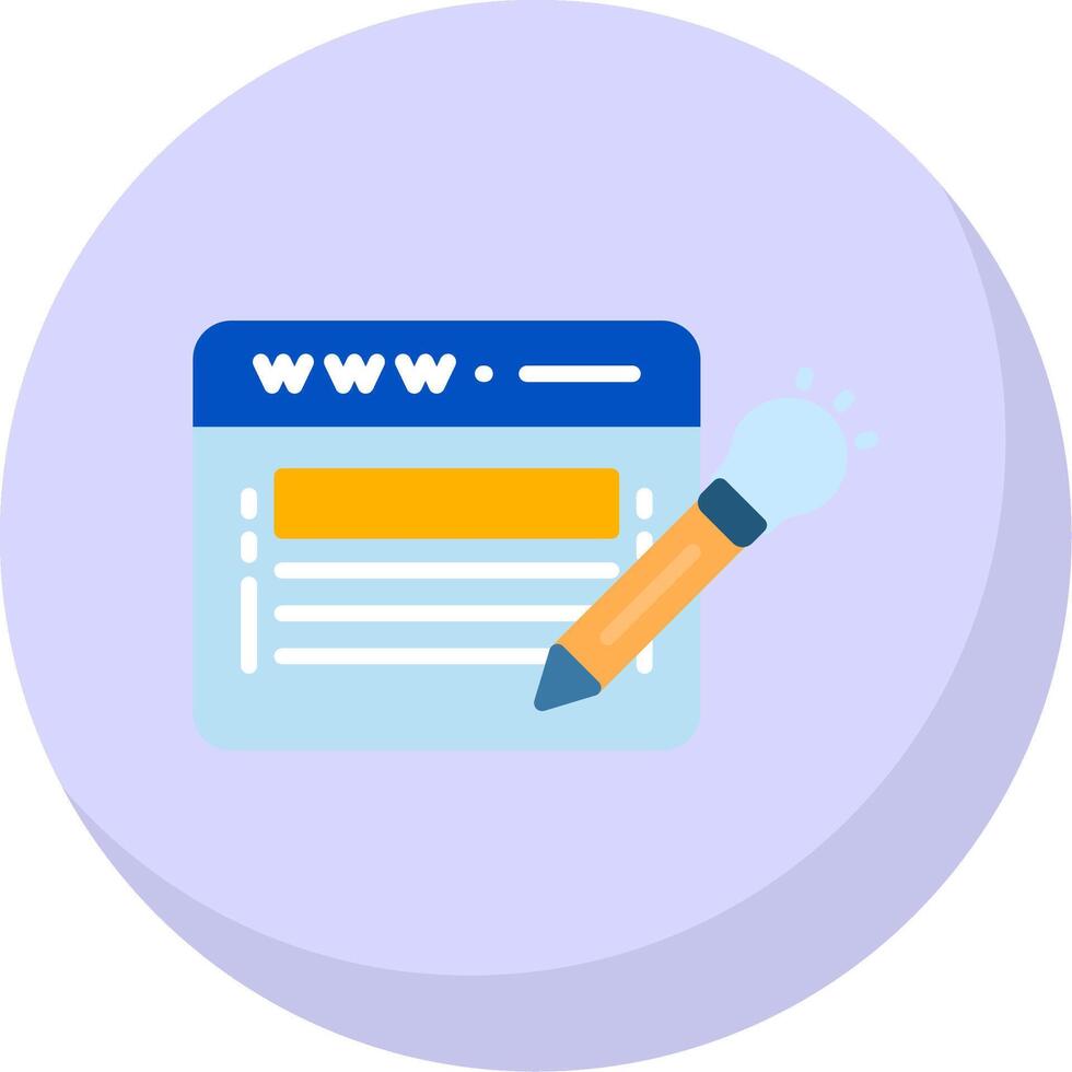 Website Design Flat Bubble Icon vector