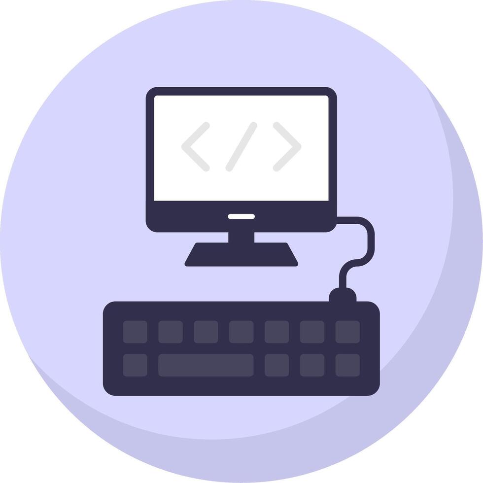 Web Programming Flat Bubble Icon vector