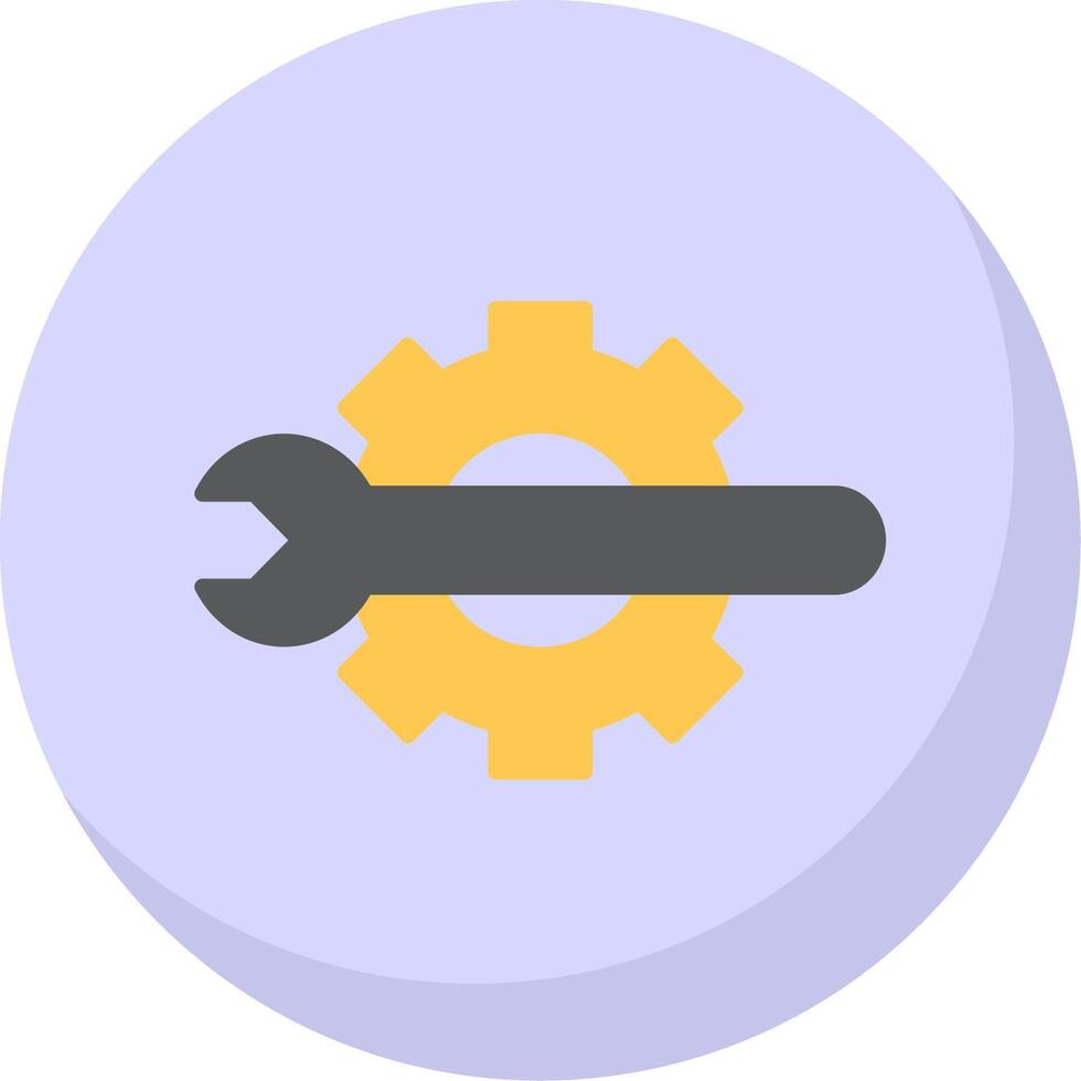 Technical Tools Flat Bubble Icon vector