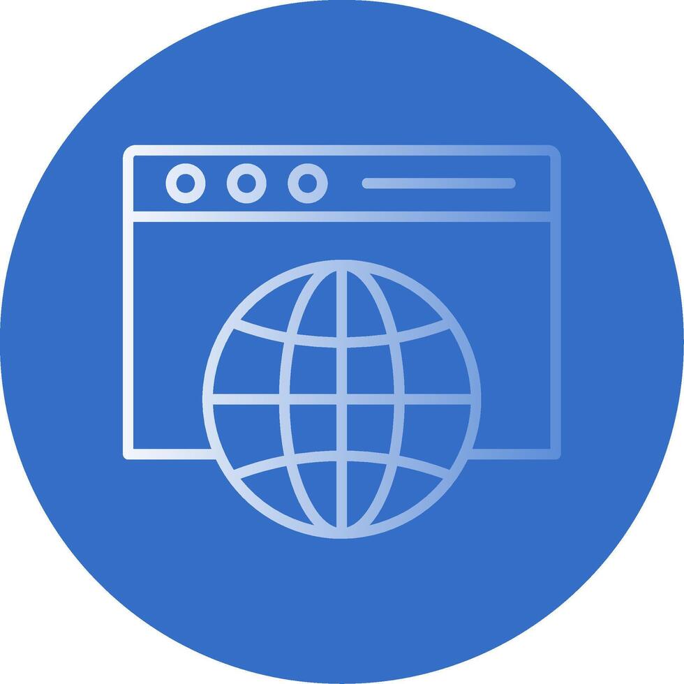 Web Browser Flat Bubble Icon vector