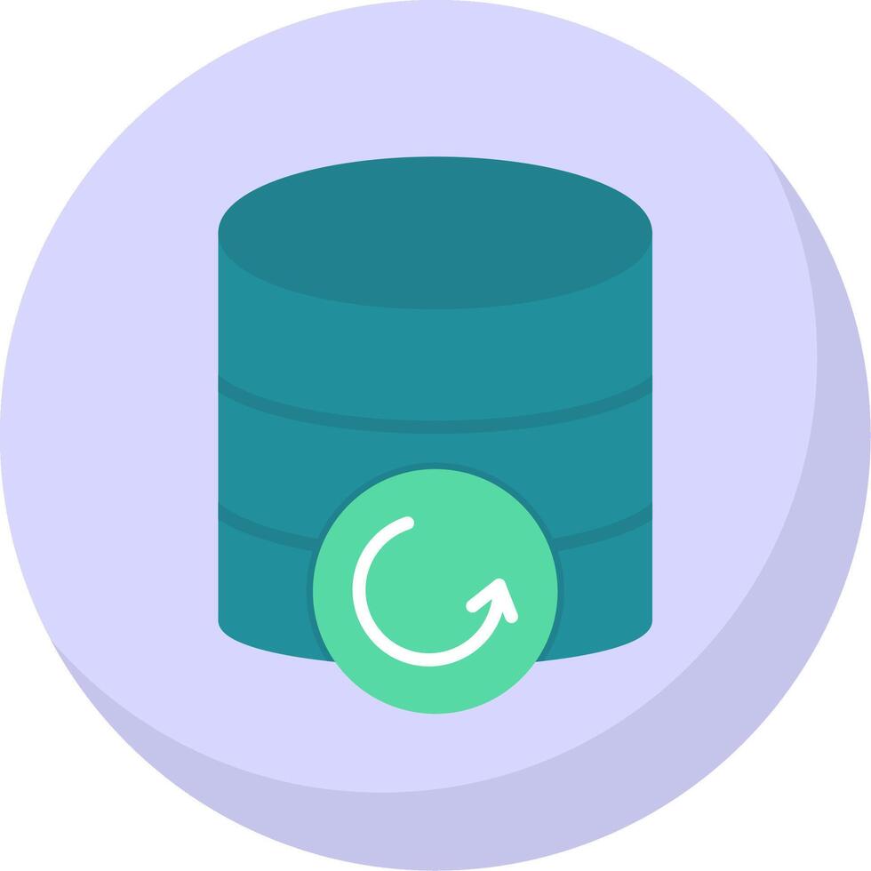Database Backup Flat Bubble Icon vector