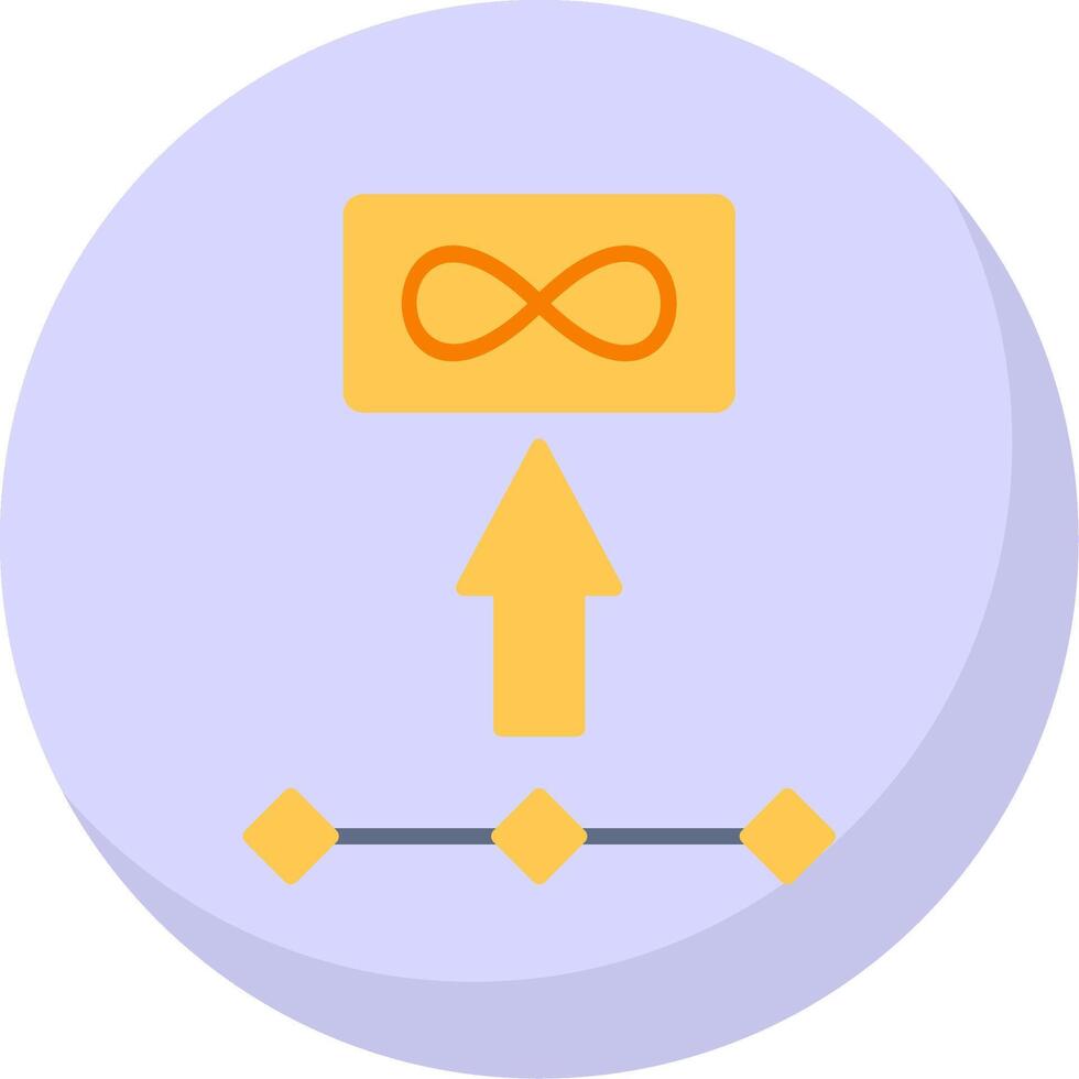 Unlimited Storage Flat Bubble Icon vector