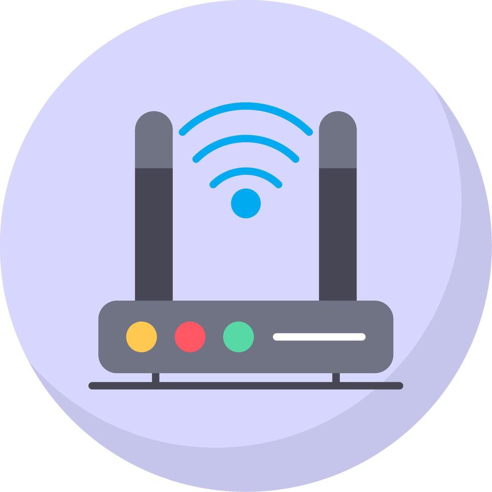 Wireless Modem Flat Bubble Icon vector