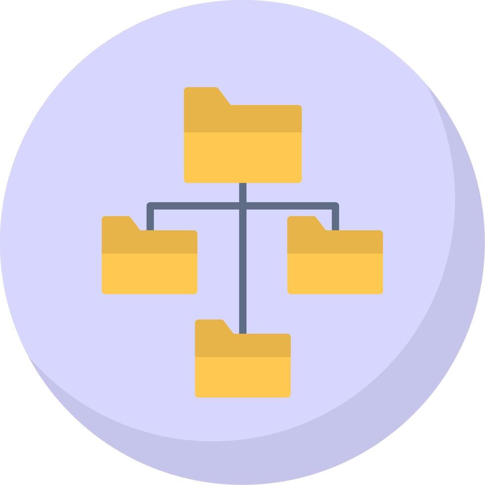 File System Flat Bubble Icon vector