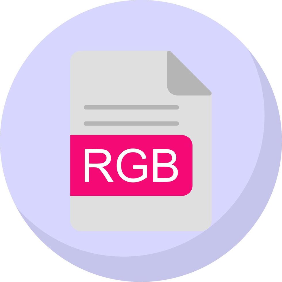 RGB File Format Flat Bubble Icon vector