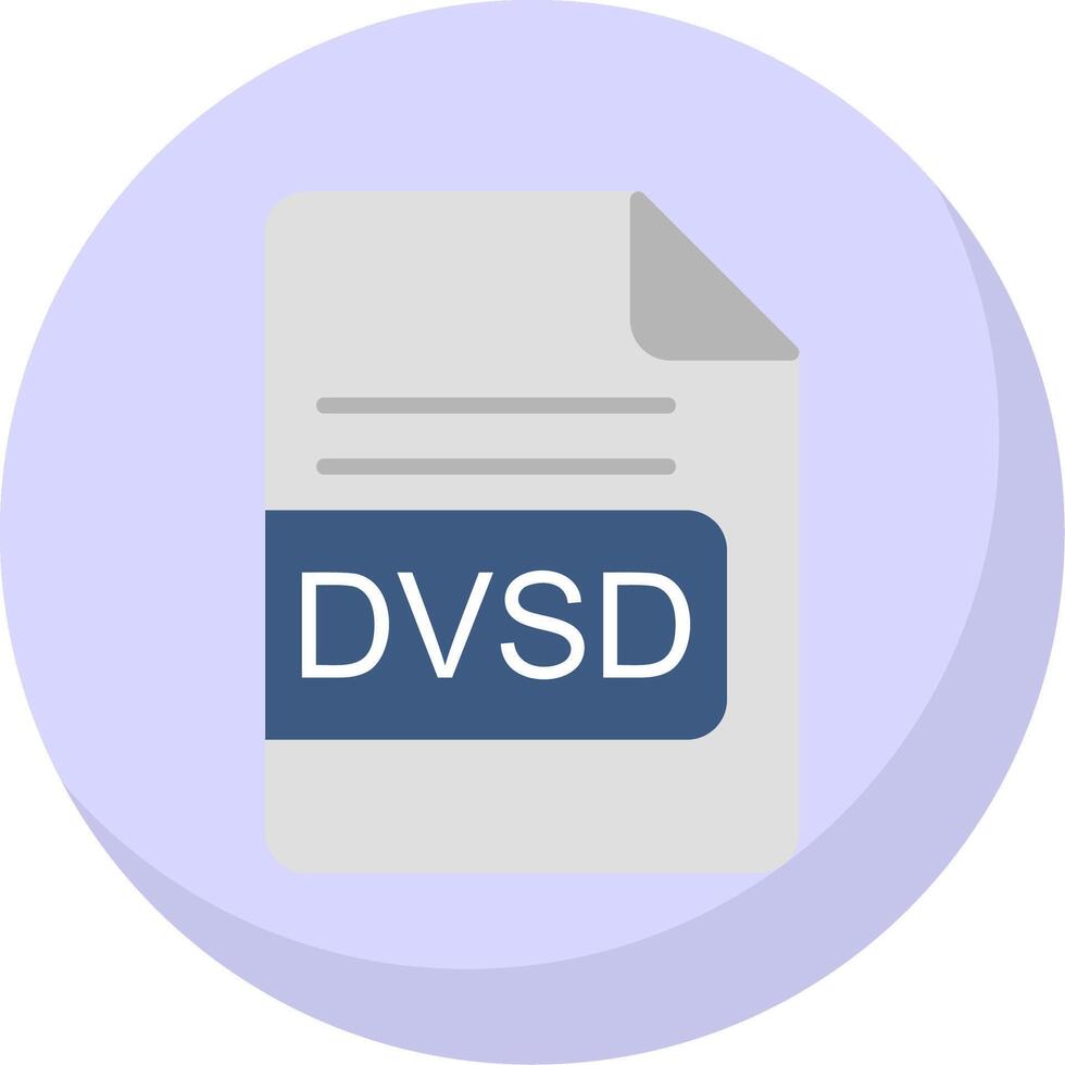 DVSD File Format Flat Bubble Icon vector