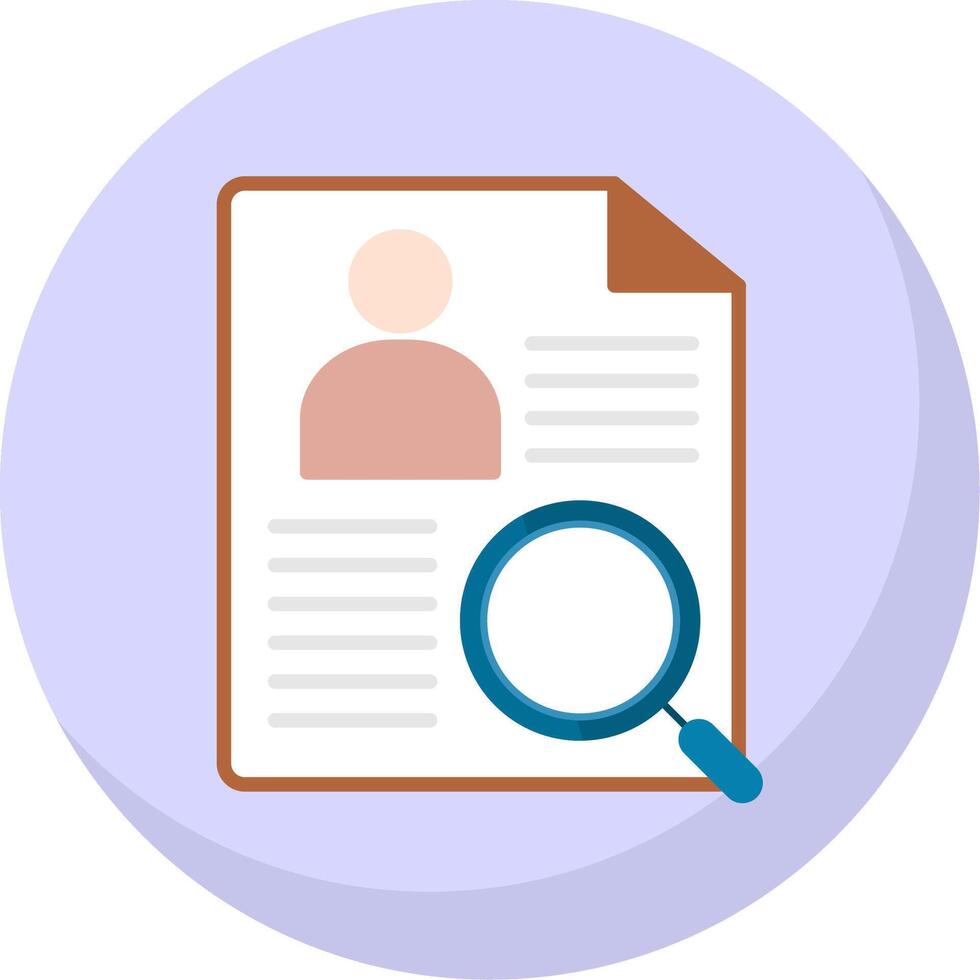 Worker Search Flat Bubble Icon vector