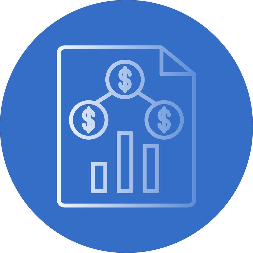 Money Analysis Flat Bubble Icon vector
