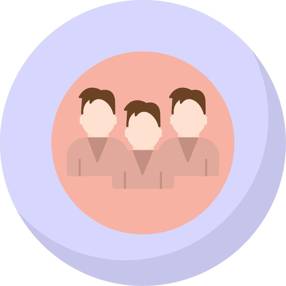 Team Flat Bubble Icon vector