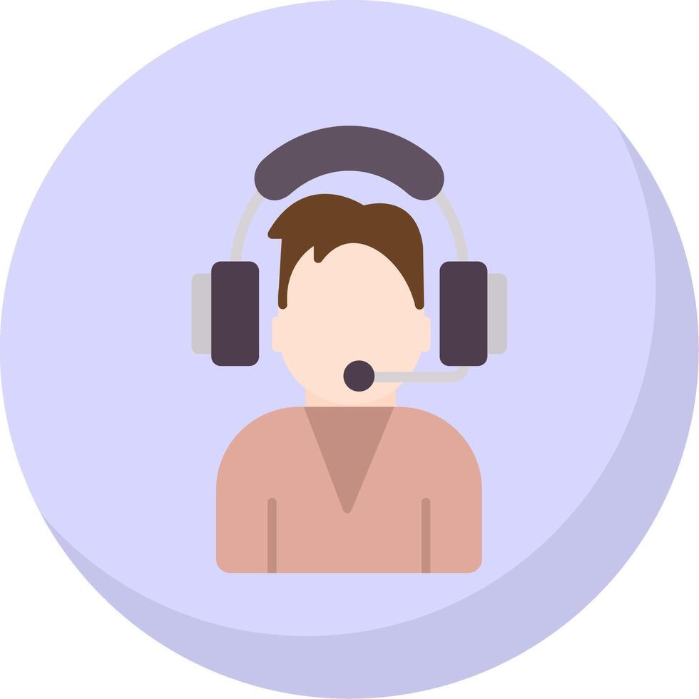 Support Admin Flat Bubble Icon vector