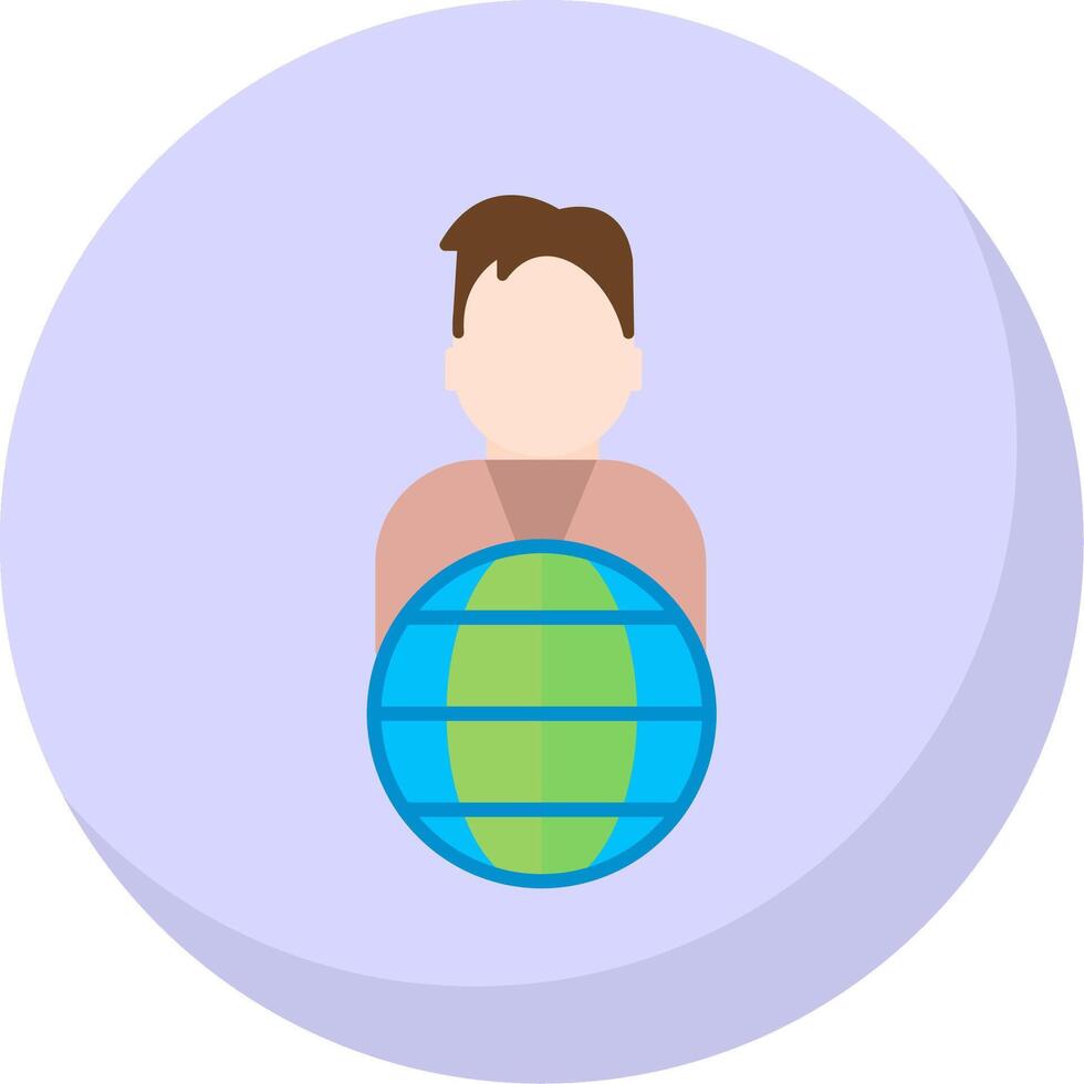 Global Leader Flat Bubble Icon vector