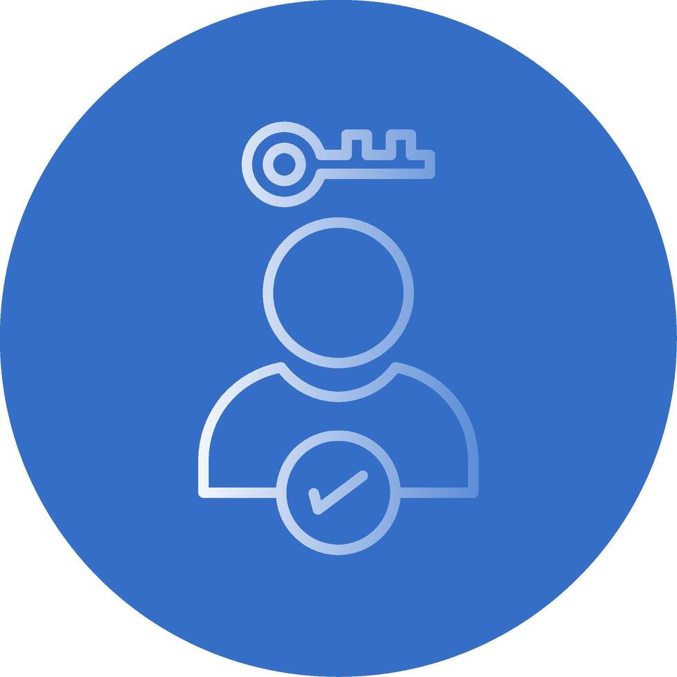 Authentication Flat Bubble Icon vector