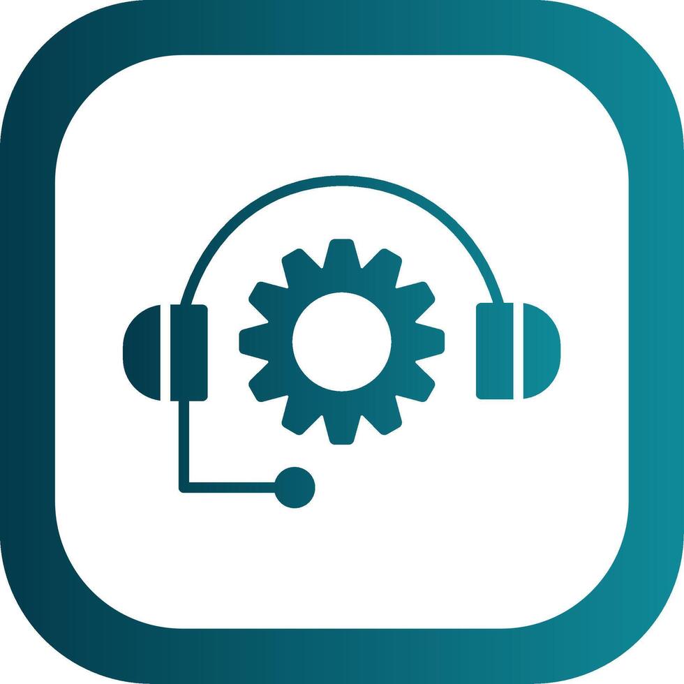 Support Glyph Gradient Corner Icon vector