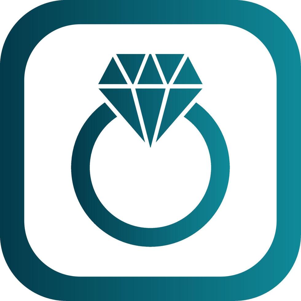 Diamond Ring Glyph Gradient Corner Icon vector