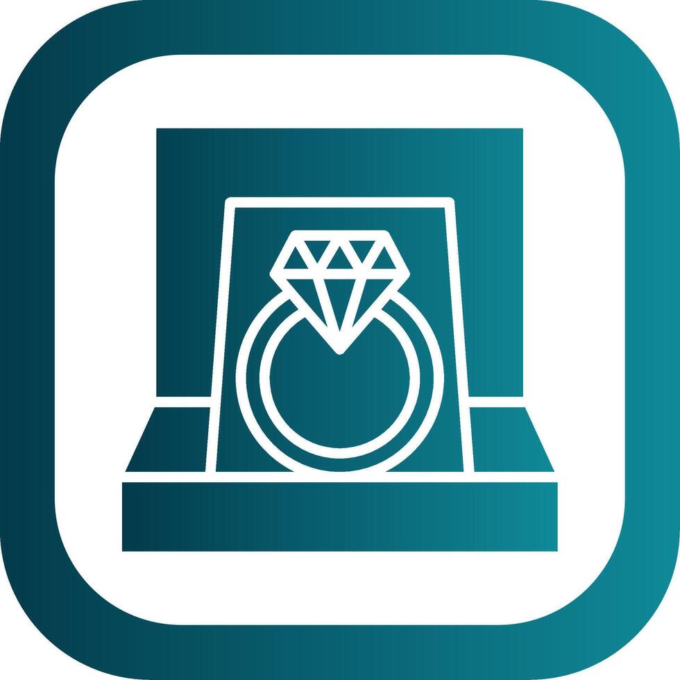 Diamond Ring Glyph Gradient Corner Icon vector