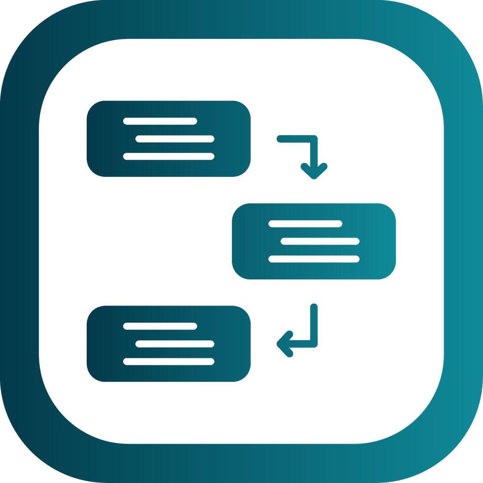Dependencies Glyph Gradient Corner Icon vector