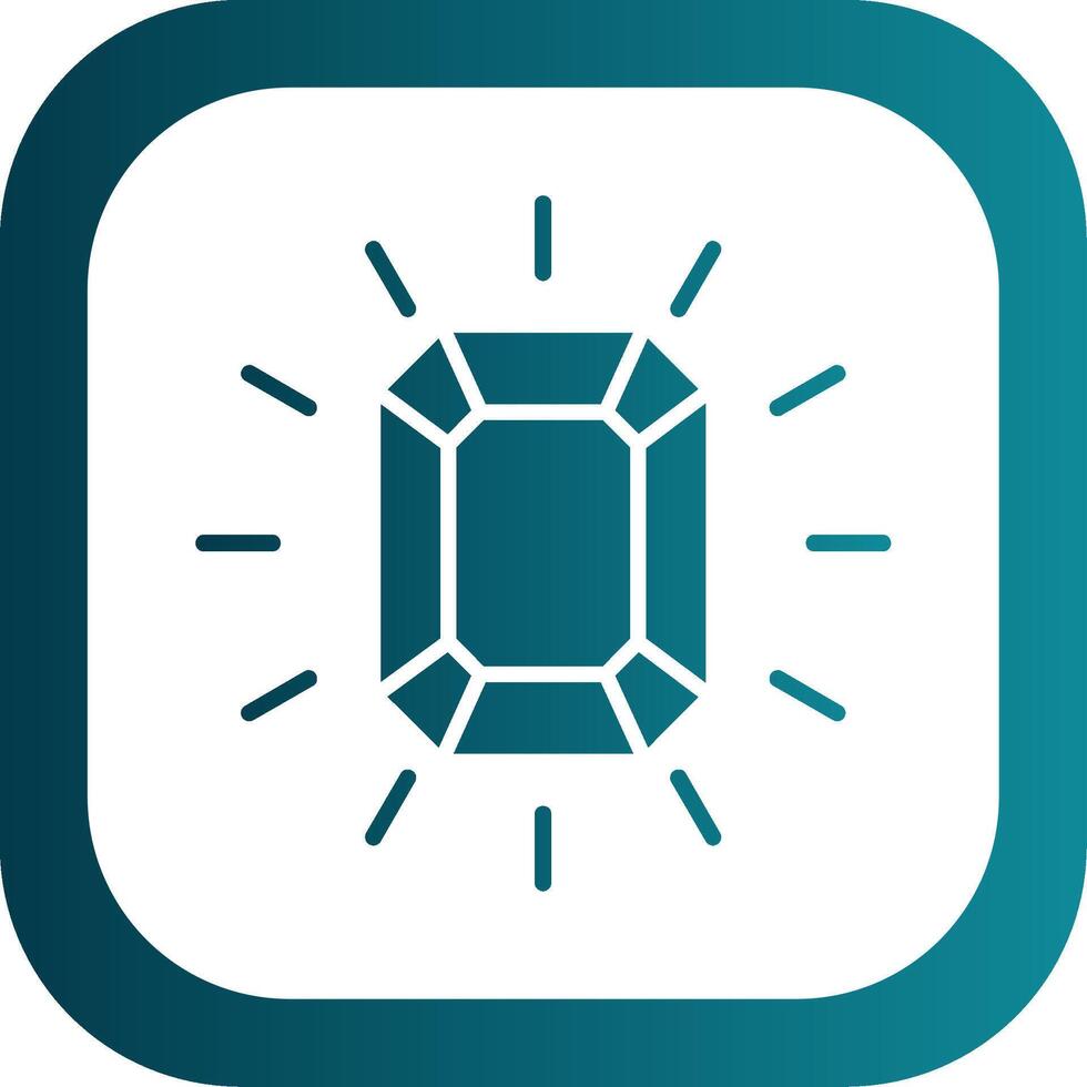Gem Glyph Gradient Corner Icon vector