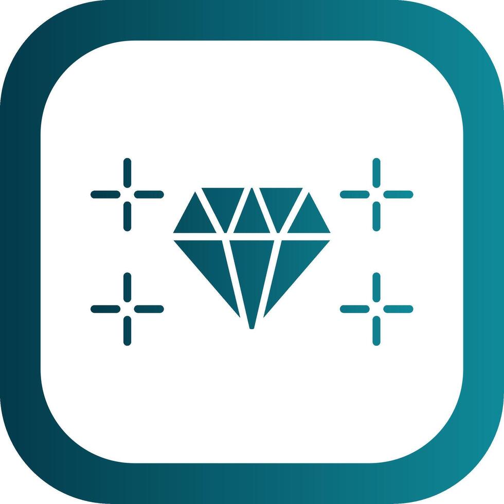 Diamond Glyph Gradient Corner Icon vector