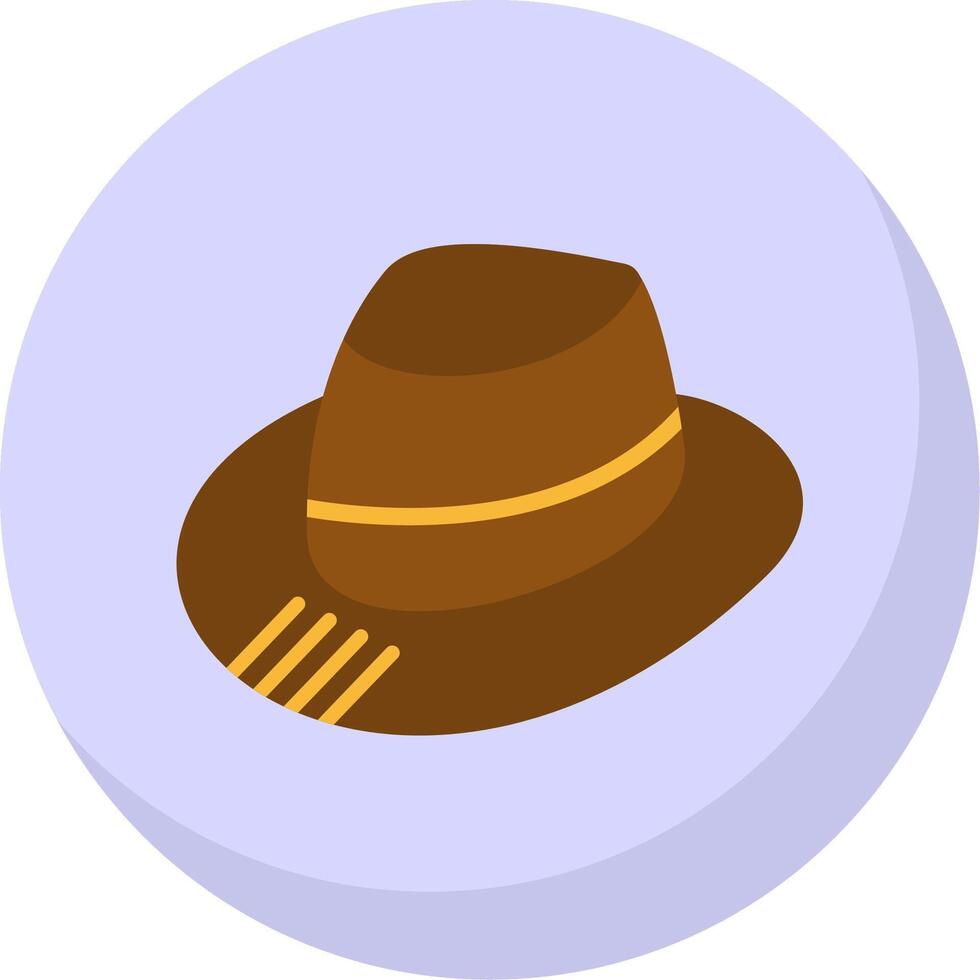 Fedora Flat Bubble Icon vector