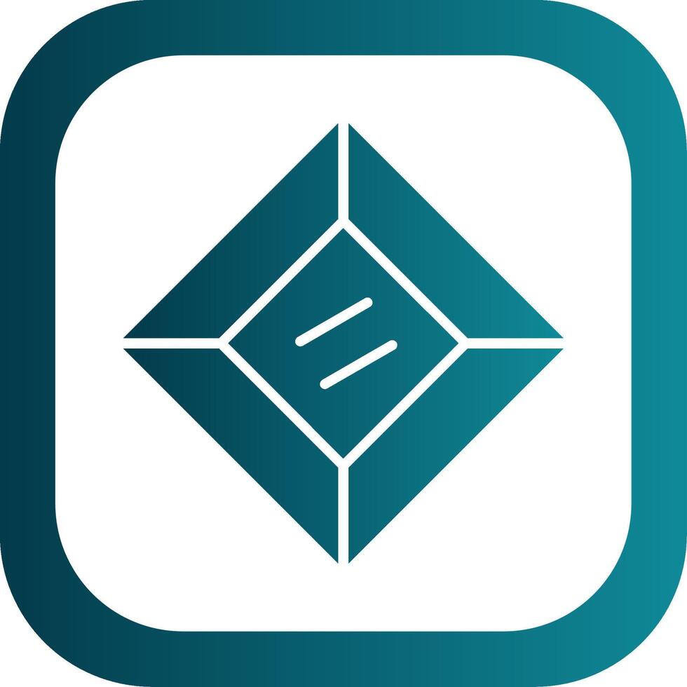 Gem Glyph Gradient Corner Icon vector
