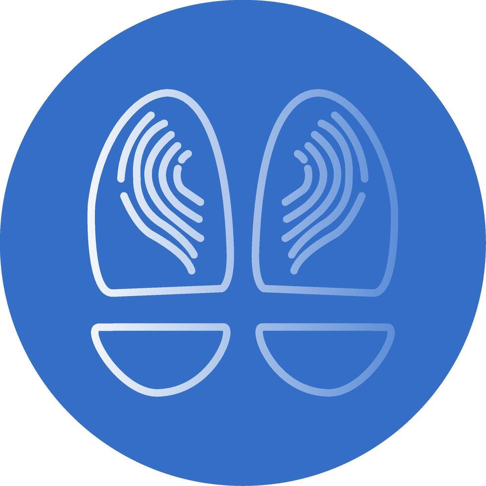 Footprint Flat Bubble Icon vector