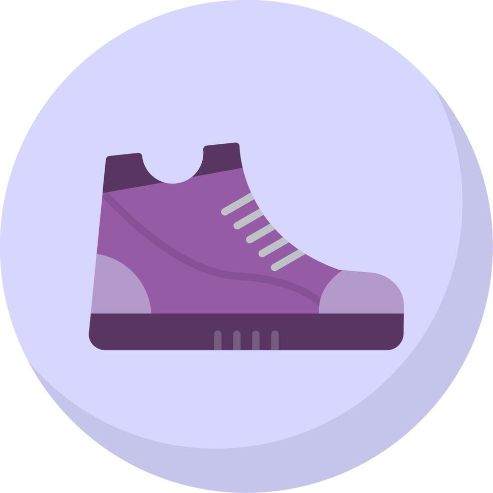 zapatilla de deporte plano burbuja icono vector