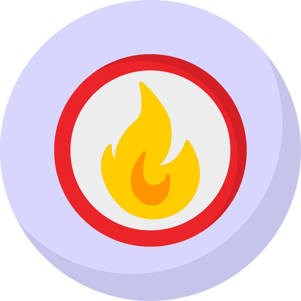 Fire Flat Bubble Icon vector