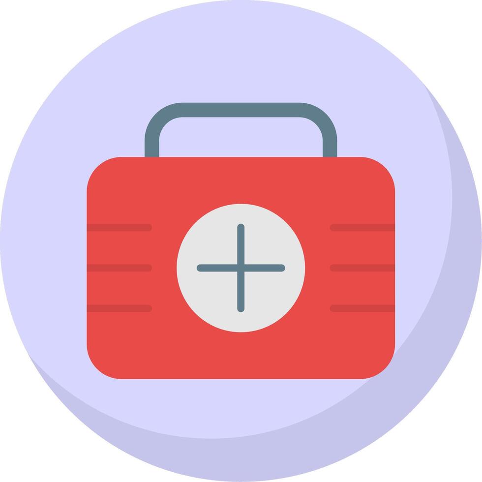 First Aid Flat Bubble Icon vector
