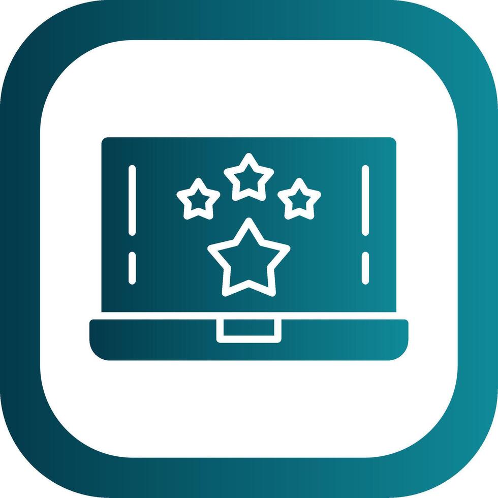 Star Glyph Gradient Corner Icon vector