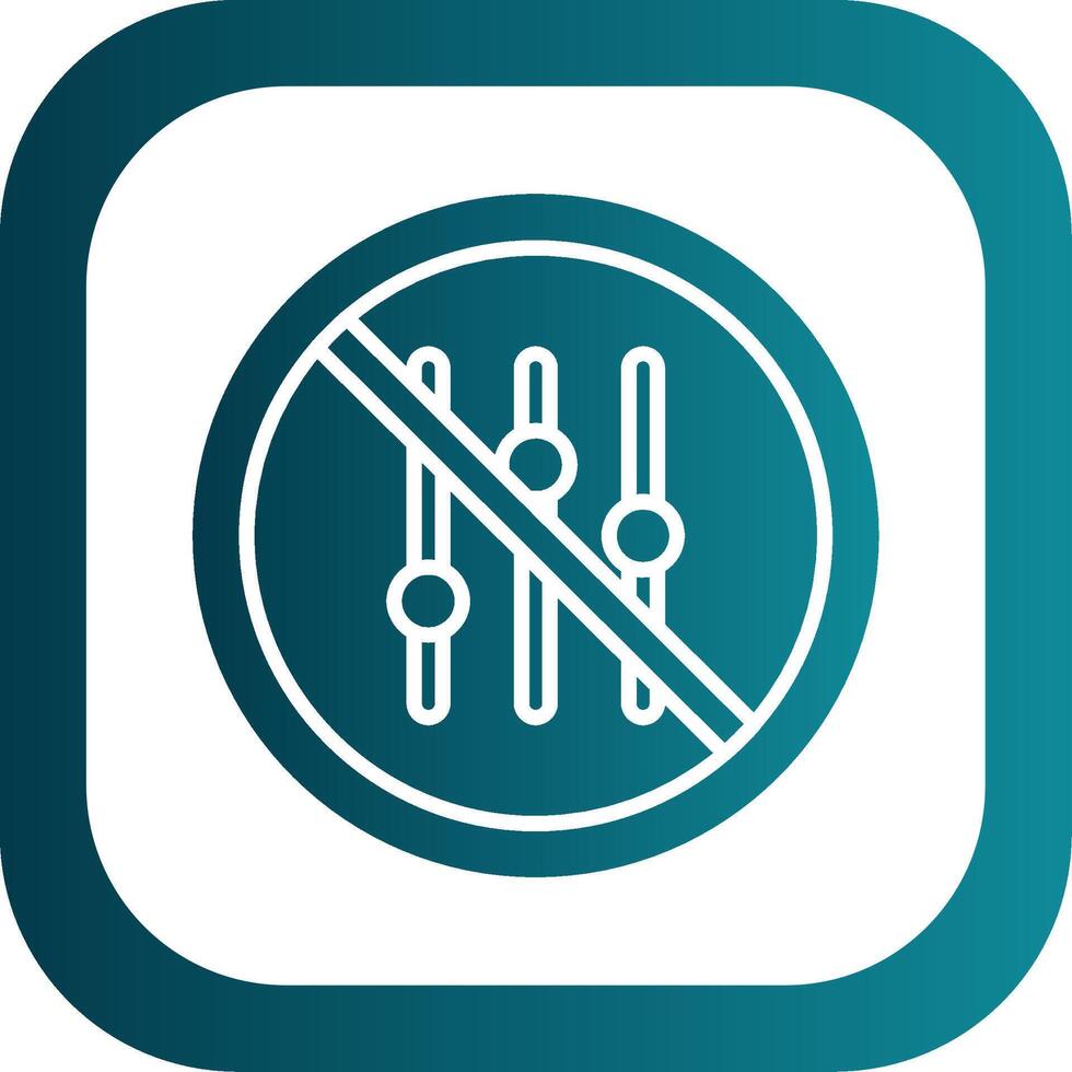 Mute Glyph Gradient Corner Icon vector