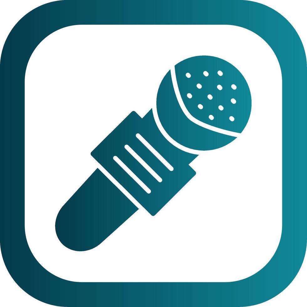 Mic Glyph Gradient Corner Icon vector