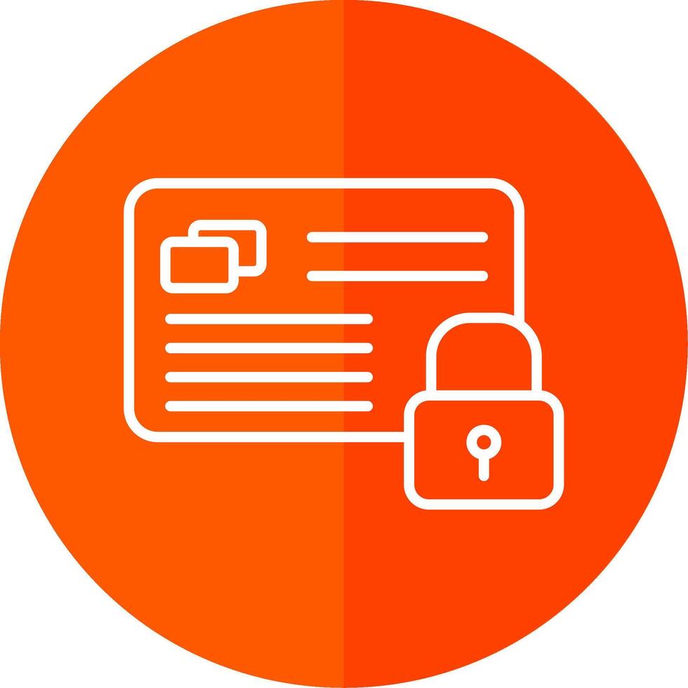 Secure Payment Line Red Circle Icon vector