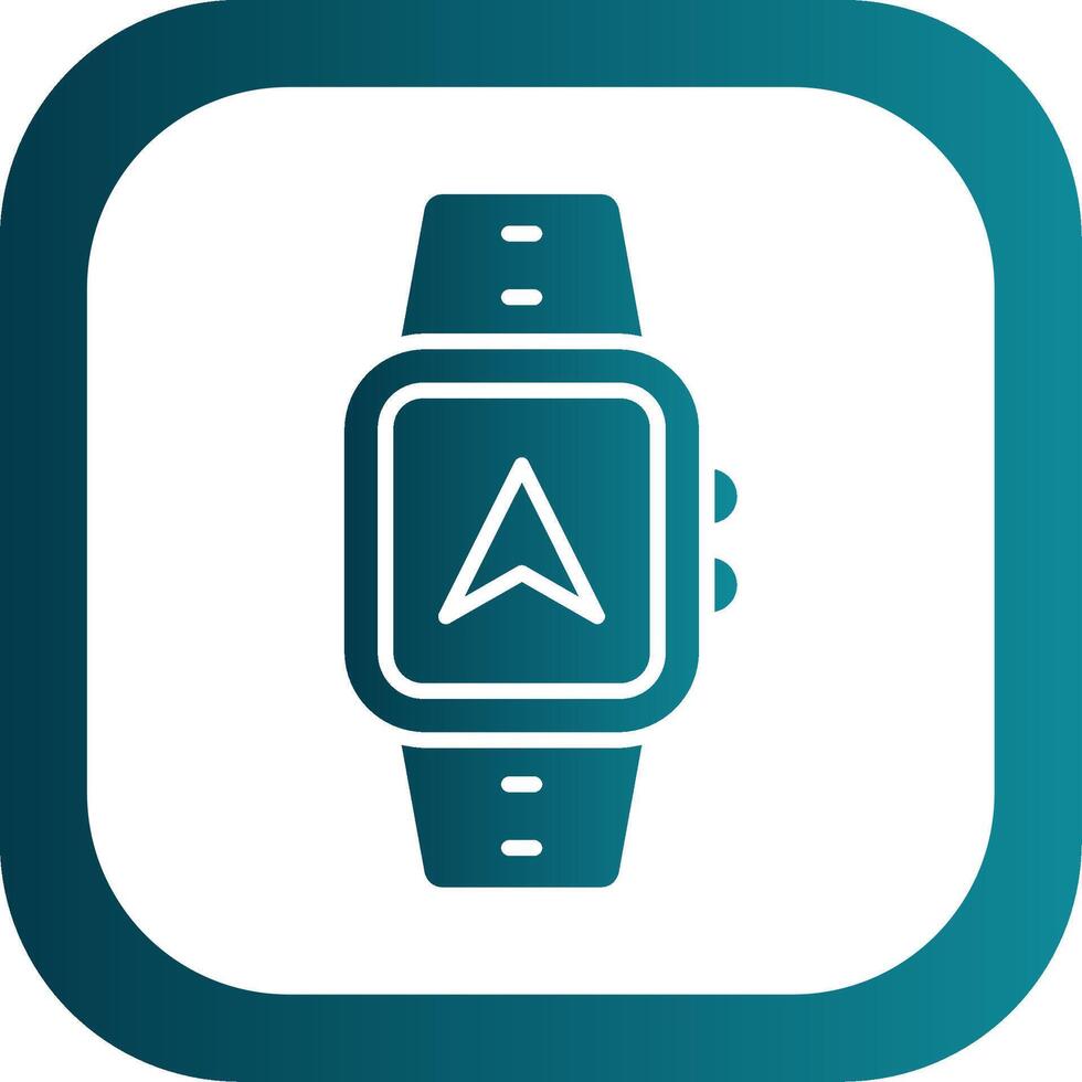 Gps Navigation Glyph Gradient Corner Icon vector